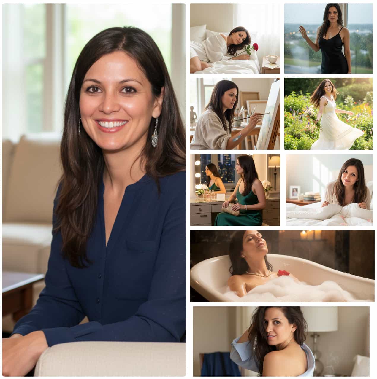 Collage de estilos de fotos para citas, elegantes y sutiles