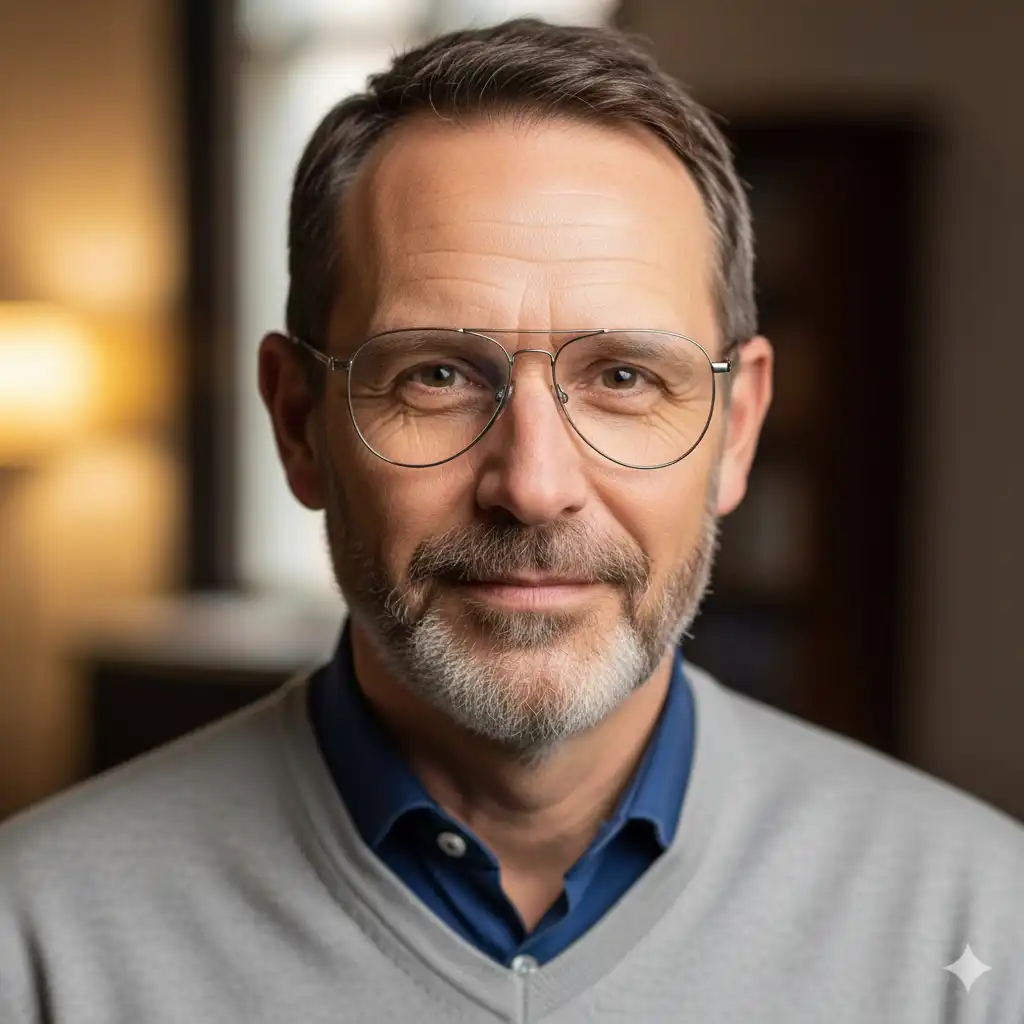 Example with square glasses
